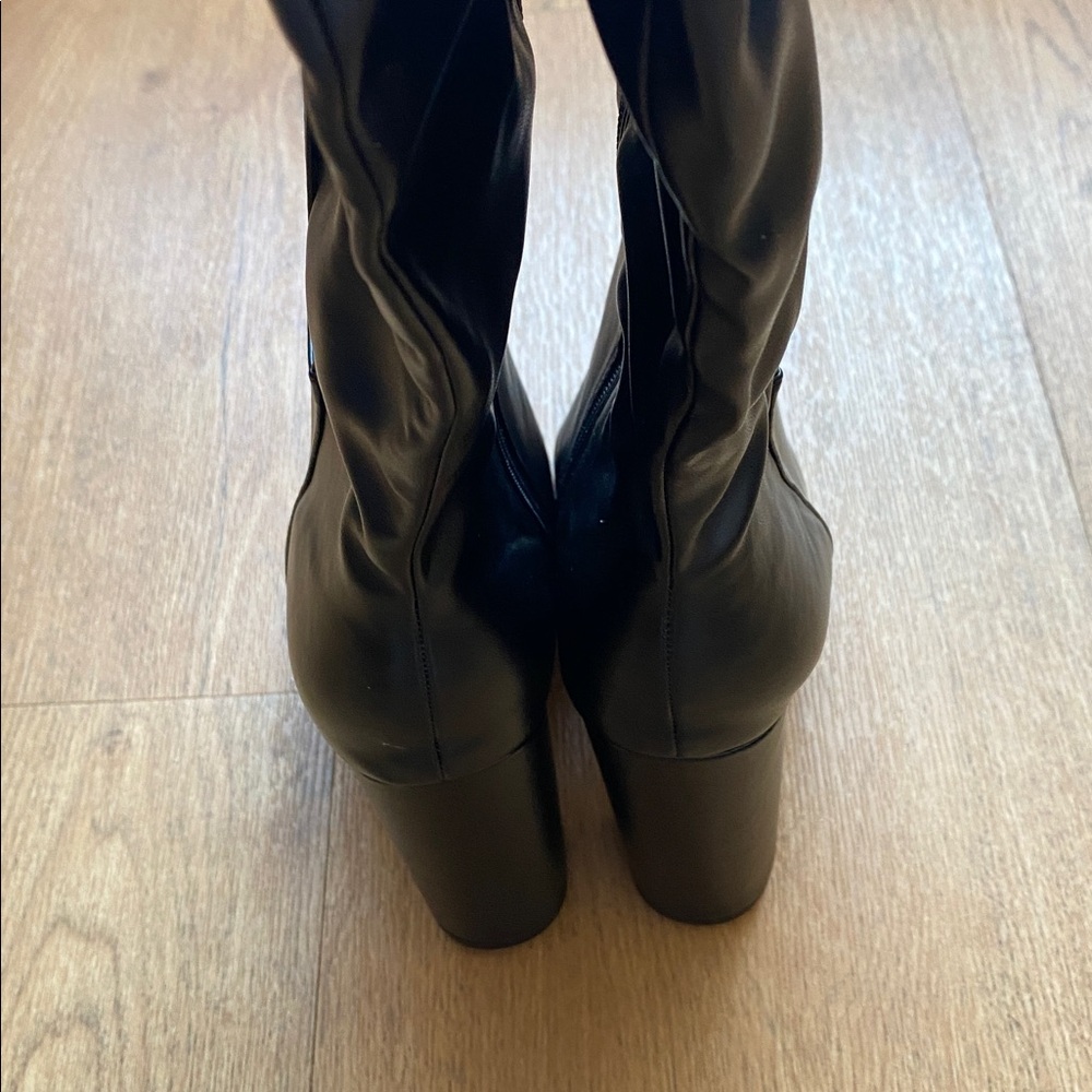 Black Knee-High Boots - Picture 3 of 4